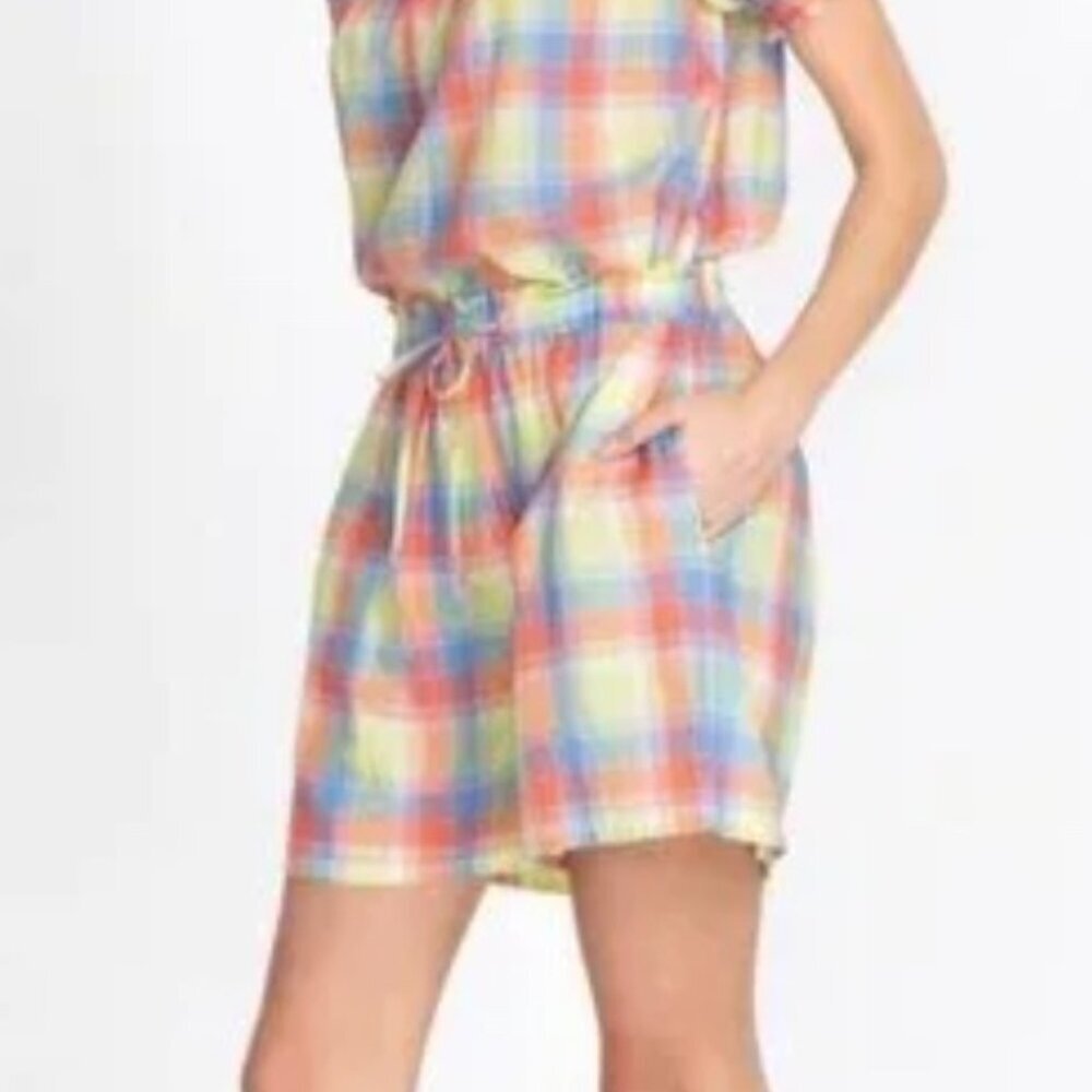 Johnny Was Workshop Delacey Paperbag Plaid Women's Shorts Small NWT Retail $108 - Picture 3 of 12